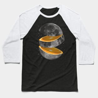 Orange Fruit Cut Open Moon Slices Baseball T-Shirt